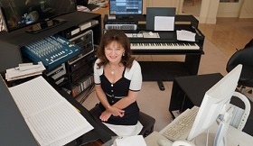 Debbie Wiseman in her studio