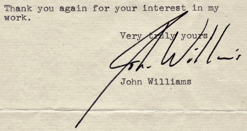 John Williams' signature