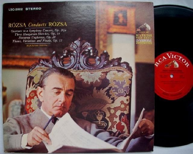Rozsa Conducts Rozsa - RCA LP album cover of Miklos Rozsa