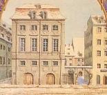Inscribed watercolor by Mendelssohn with musical quote from Luigi Cherubini