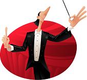Cartoon Conductor with a Big Nose