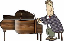 cartoon pianist