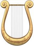 an ornate lyre