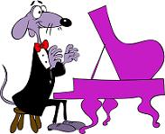 cartoon mouse pianist