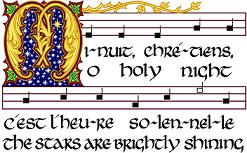 Old Christmas Carol sheet music fragment - O Holy Night