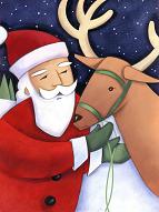 Santa and reindeer
