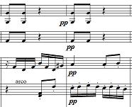 Printed Music Score - from Beethoven's 7th Symphony