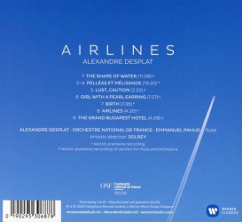 Alexandre Desplat: Airlines - album back cover