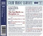 Erich Wolfgang Korngold: The Sea Hawk and Deception complete scores 2CD reverse