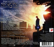 James Newton Howard: Fantastic Beasts and Where to Find Them - film score CD back cover