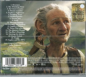 John Williams: The BFG - film score CD back cover