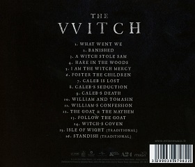 Mark Korven: The Witch - film score soundtrack album back cover