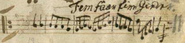 Fem Far Fire Geder - part of original manuscript