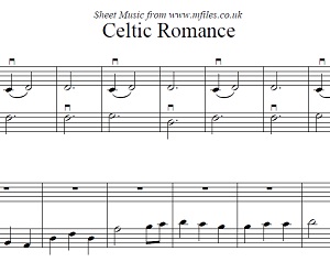Celtic Romance - sheet music sample