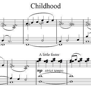 Childhood - sheet music sample